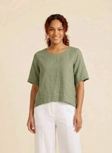 Load image into Gallery viewer, HARLOW LINEN TOP - KHAKI