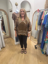 Load image into Gallery viewer, BIRDS OF PARADISE BLOUSE - BROWN
