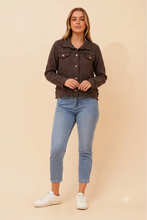 Load image into Gallery viewer, SASKIA ITALIAN LINEN JACKET - BROWN