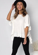 Load image into Gallery viewer, JESSIKA LINEN TOP - WHITE