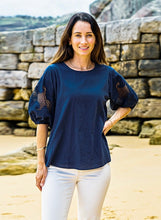 Load image into Gallery viewer, CARRIE TOP - NAVY - BOHO AUSTRALIA
