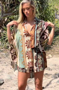 JAASE CACAO MIST FLORA SHORTS