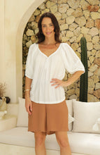 Load image into Gallery viewer, LUZIA WHITE COTTON TOP - CARBON THE LABEL