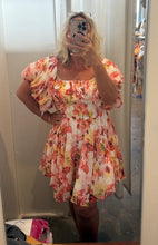 Load image into Gallery viewer, SUNSET FLORAL DRESS - PEACH