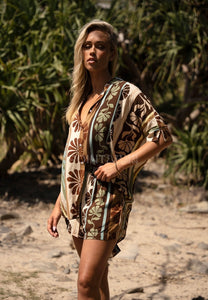 JAASE CACAO MIST FLORA SHORTS