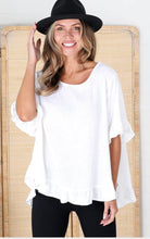 Load image into Gallery viewer, JESSIKA LINEN TOP - WHITE
