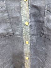 Load image into Gallery viewer, GRACE LINEN SEQUIN TOP - BLUE