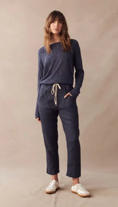 LITTLE LIES LUXE LINEN PANTS - NAVY