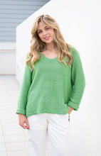 Load image into Gallery viewer, MAYA KNIT JUMPER - GREEN - SILVER WISHES