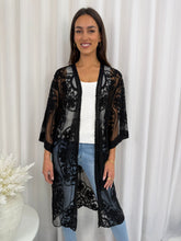 Load image into Gallery viewer, WISH LACE KIMONO - BLACK