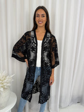 Load image into Gallery viewer, WISH LACE KIMONO - BLACK