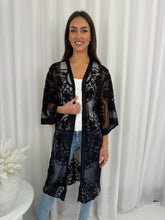 Load image into Gallery viewer, WISH LACE KIMONO - BLACK