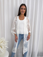 Load image into Gallery viewer, WISH LACE KIMONO - WHITE