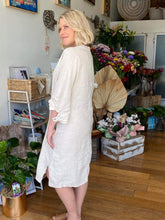Load image into Gallery viewer, ANNYA LINEN SHIRT DRESS - NATURAL