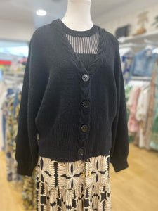 RUMI KNIT CARDIGAN - BLACK