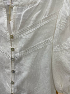 SOFIA WHITE COTTON BLOUSE