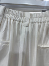 Load image into Gallery viewer, ALEXANDRIA TAILORED SILK/LINEN PANTS - OFF WHITE