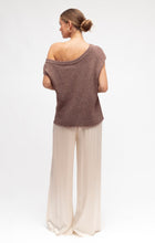 Load image into Gallery viewer, MARLO DROP SHOULDER KNIT TOP - BROWN