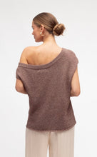 Load image into Gallery viewer, MARLO DROP SHOULDER KNIT TOP - BROWN