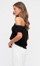 Load image into Gallery viewer, MARLO DROP SHOULDER KNIT TOP - BLACK