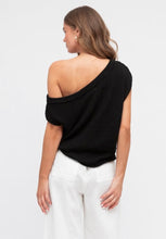 Load image into Gallery viewer, MARLO DROP SHOULDER KNIT TOP - BLACK