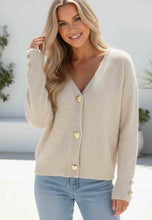 Load image into Gallery viewer, SWEET HEARTS CARDIGAN - TAUPE