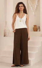 Load image into Gallery viewer, ALEXANDRIA TAILORED SILK/LINEN PANTS - BROWN