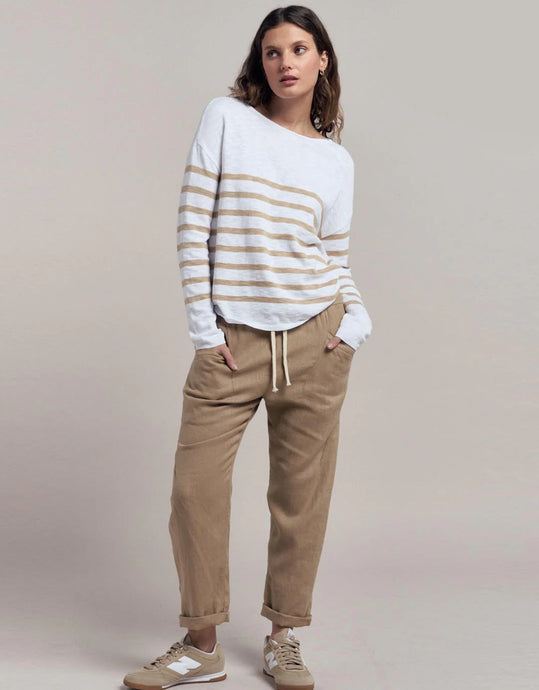 LITTLE LIES LUXE LINEN PANTS - CAMEL