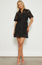 Load image into Gallery viewer, NICOLE LACE EMBROIDERY DRESS - BLACK