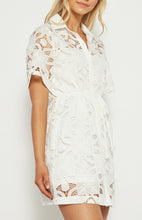 Load image into Gallery viewer, NICOLE LACE EMBROIDERY DRESS - WHITE