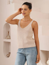 Load image into Gallery viewer, FAITH KNIT TANK - BEIGE