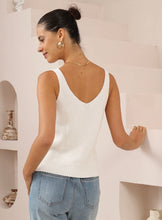 Load image into Gallery viewer, FAITH KNIT TANK - WHITE