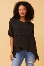 Load image into Gallery viewer, ARIANA LAYERED TOP - BLACK