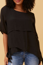 Load image into Gallery viewer, ARIANA LAYERED TOP - BLACK
