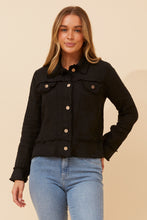 Load image into Gallery viewer, SASKIA ITALIAN LINEN JACKET - BLACK