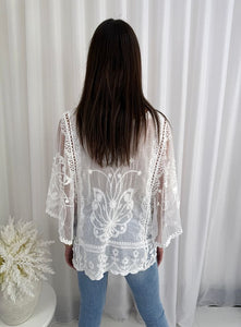 ISLA LACE TOP - WHITE