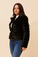 Load image into Gallery viewer, MOSCOW FAUX FUR JACKET - BLACK