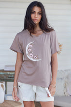 Load image into Gallery viewer, JAASE VINTAGE TEE - CRESCENT MOON ~ MOCHA