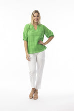 Load image into Gallery viewer, ORIENTIQUE ORGANIC COTTON TOP - GREEN