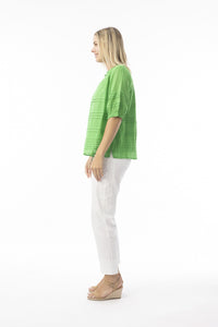 ORIENTIQUE ORGANIC COTTON TOP - GREEN