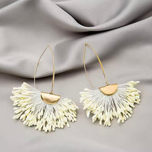 Load image into Gallery viewer, BOHO SCALLOPED EARRINGS - LEMON