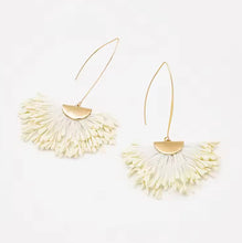 Load image into Gallery viewer, BOHO SCALLOPED EARRINGS - LEMON