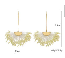 Load image into Gallery viewer, BOHO SCALLOPED EARRINGS - LEMON