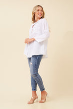 Load image into Gallery viewer, GRACE LINEN SEQUIN TOP - WHITE