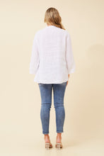 Load image into Gallery viewer, GRACE LINEN SEQUIN TOP - WHITE