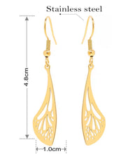 Load image into Gallery viewer, GOLD ANGEL WING PENDANT EARRINGS