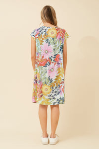 SISLEY FLORAL LINEN DRESS