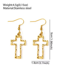Load image into Gallery viewer, GOLD CROSS EARRINGS