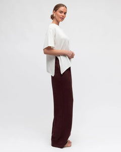 ANGLE KNIT TOP - WHITE