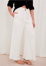 Load image into Gallery viewer, ALEXANDRIA TAILORED LINEN PANTS - WHITE